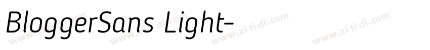 BloggerSans Light字体转换